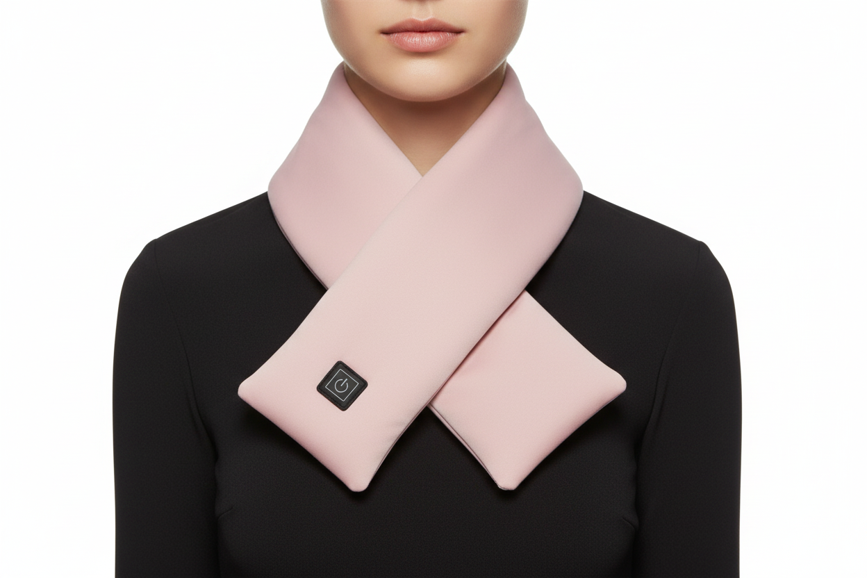 Écharpe chauffante rose
