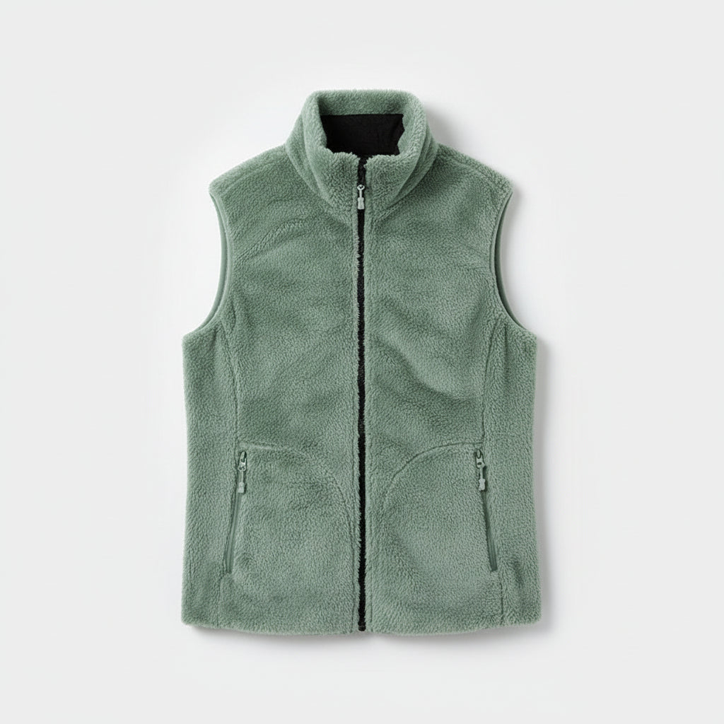 Sweat Plaid Chauffant Sans Manche Volthea