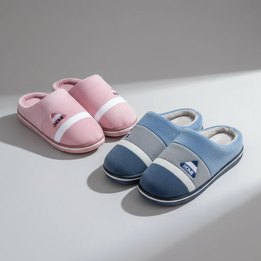 Pantoufles en Coton Doublure Peluche Chaude