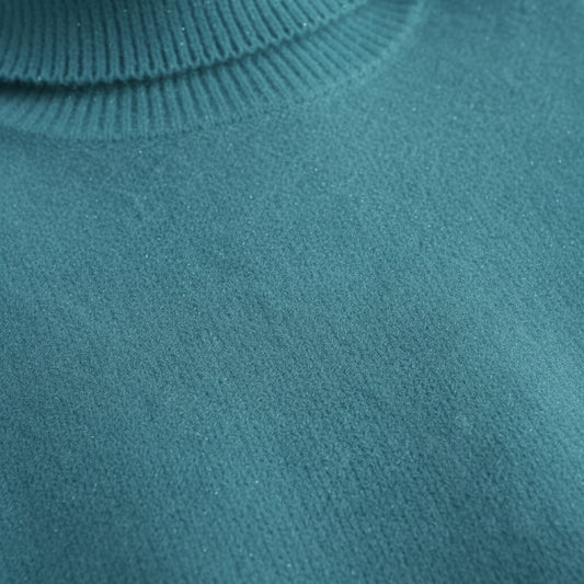 Pull en Cachemire Femme Col Roulé de Vison Maille Fine & Douce | Coupe Slim Chaude