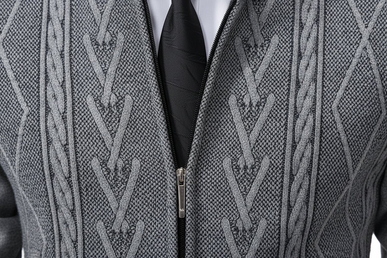 Gilet zipper Cachemire Collection Hiver – Chaud & Rembourré VOLTHEA