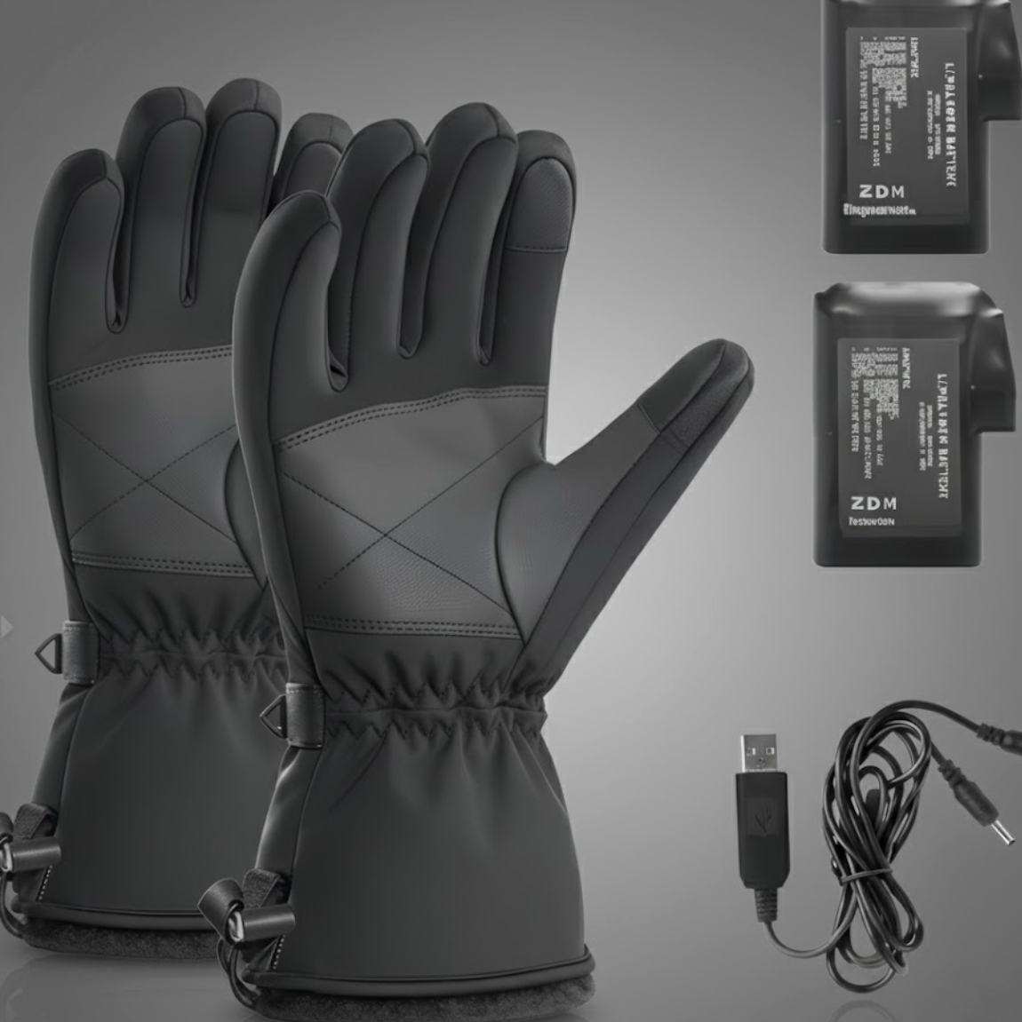 Gants Chauffants Ski Imperméables VOLTHÉA Aurion | Coupe-Vent