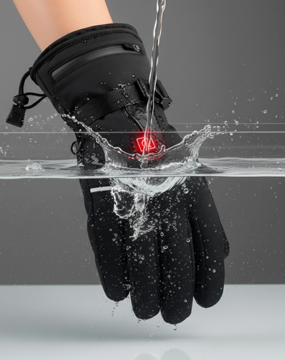 Gants Chauffants Ski Imperméables VOLTHÉA Aurion | Coupe-Vent