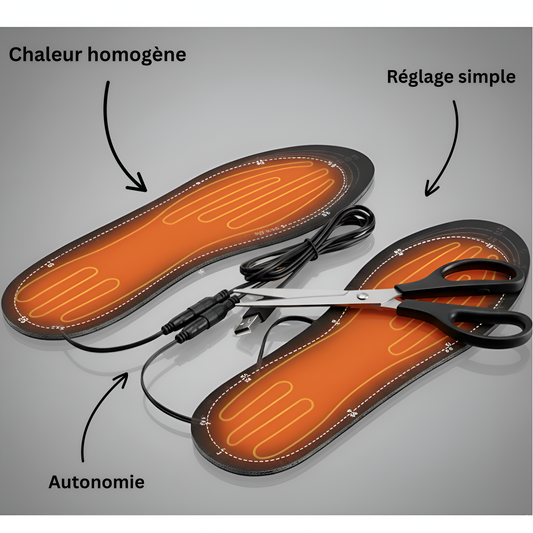VOLTHÉA Ardéa Semelles chauffantes USB ajustables