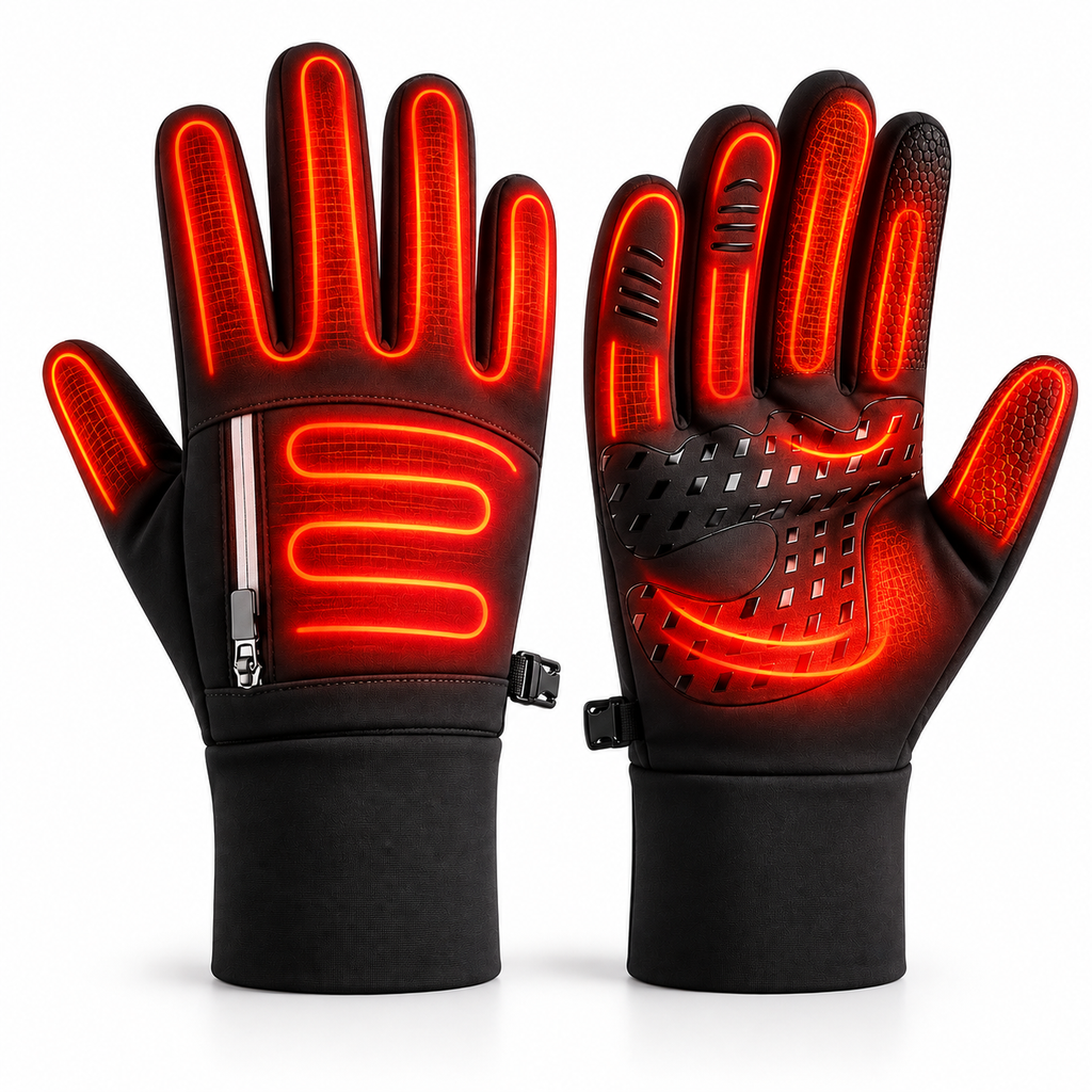 Gants Chauffants 5 Doigts VOLTHÉA™ Boréal Intégral | Tactiles & Imperméables