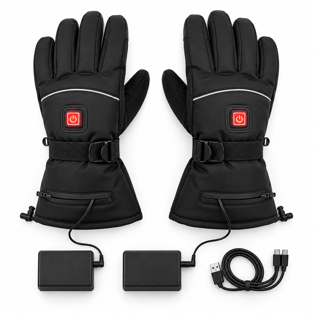 Gants Chauffants Ski Imperméables VOLTHÉA Aurion | Coupe-Vent