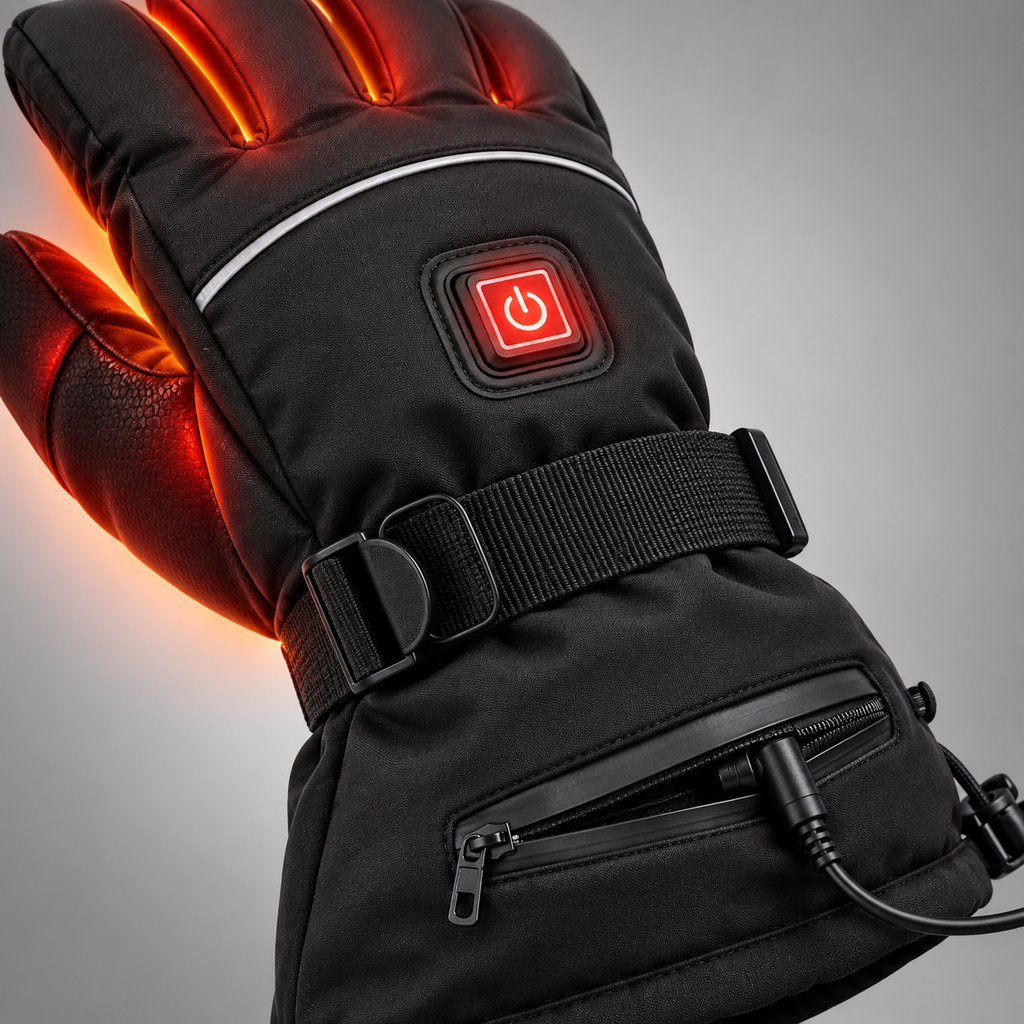 Gants Chauffants Ski Imperméables VOLTHÉA Aurion | Coupe-Vent