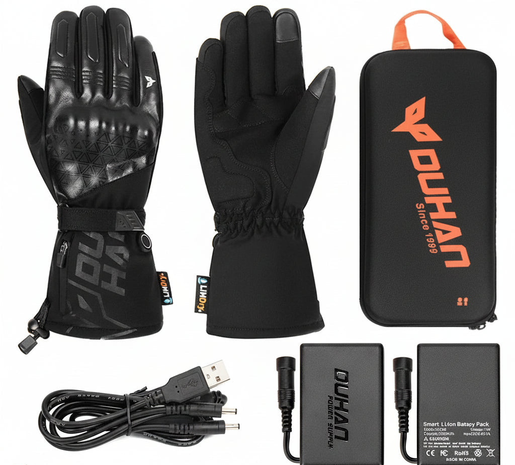 Gants Moto Chauffants Waterproof VOLTHEA | Tactiles & Antidérapants pour Motards