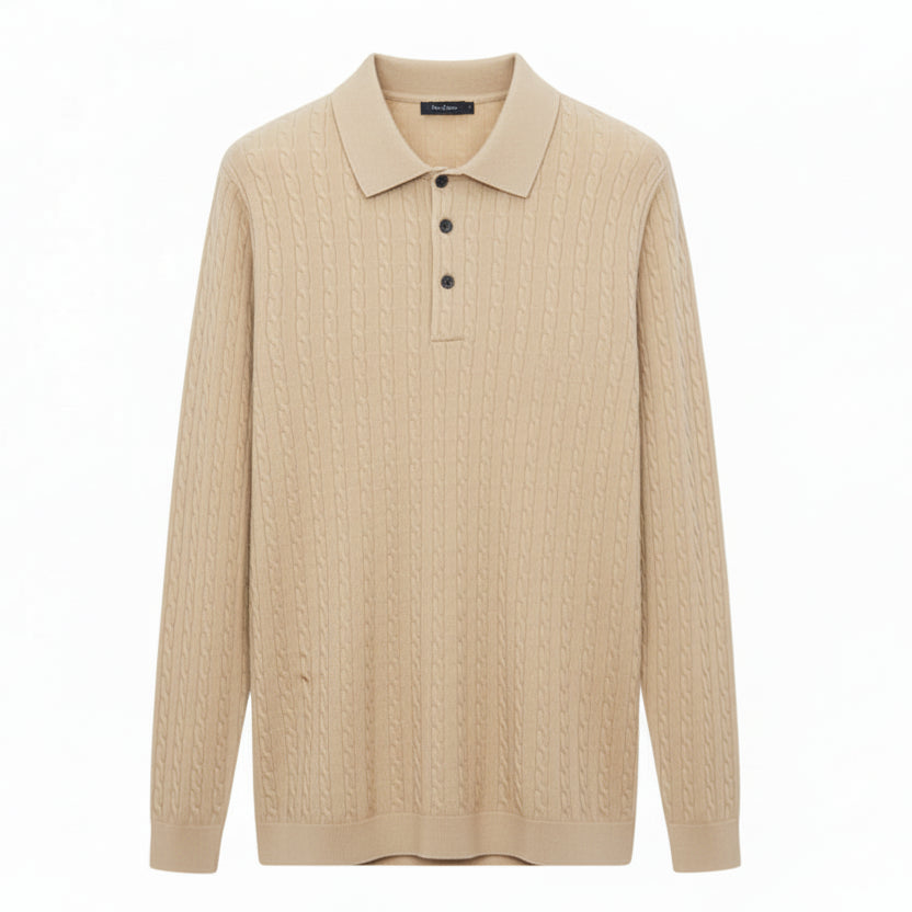 Pull-Polo manche longue en laine pull à boutons, col en v, vêtements d'extérieur Collection Automne et Hiver VOLTHEA