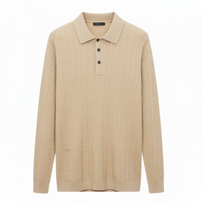 Pull-Polo manche longue en laine pull à boutons, col en v, vêtements d'extérieur Collection Automne et Hiver VOLTHEA