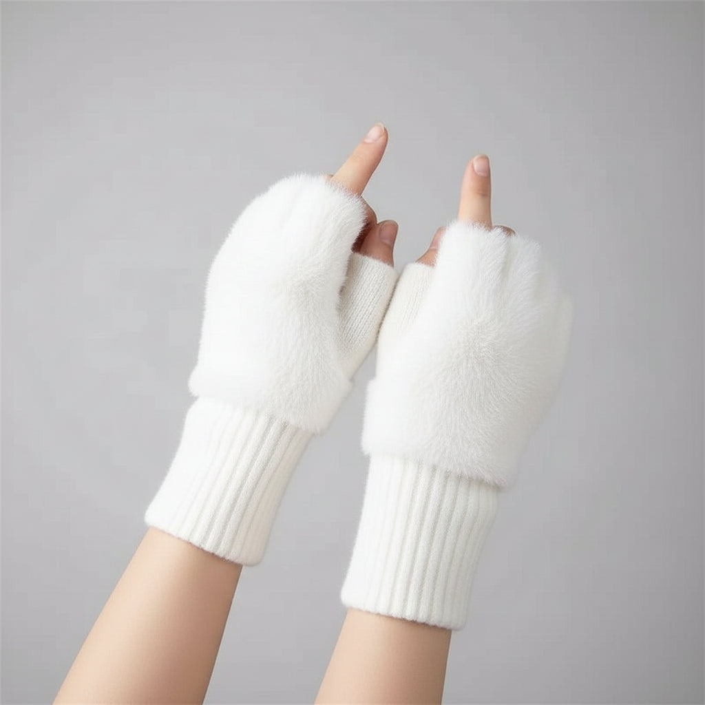 Gants Demi-Doigts Fashion VOLTHEA | Chaleur Douce & Style Hivernal