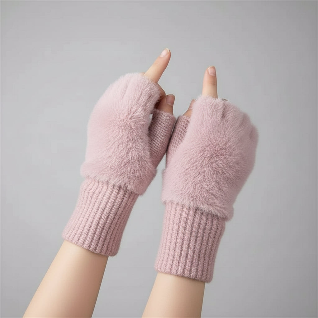 Gants Demi-Doigts Fashion VOLTHEA | Chaleur Douce & Style Hivernal