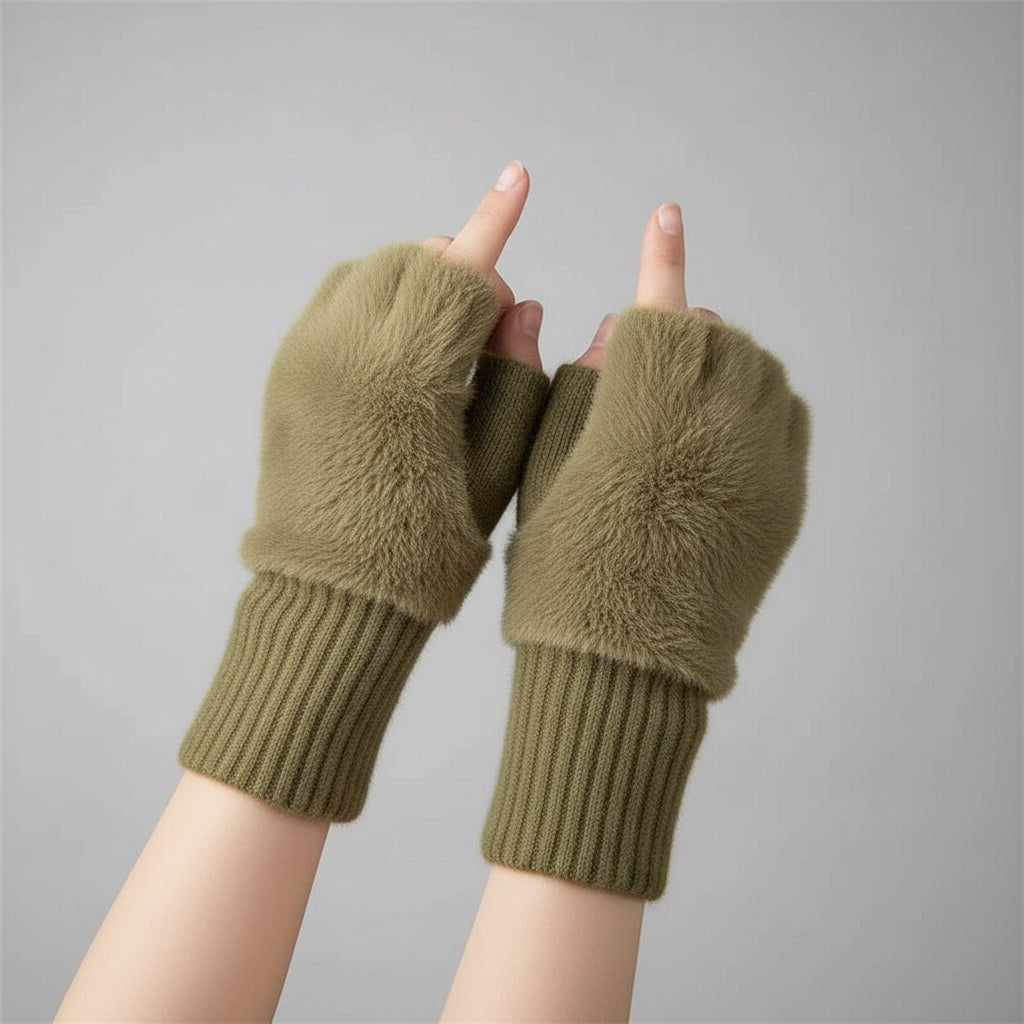 Gants Demi-Doigts Fashion VOLTHEA | Chaleur Douce & Style Hivernal