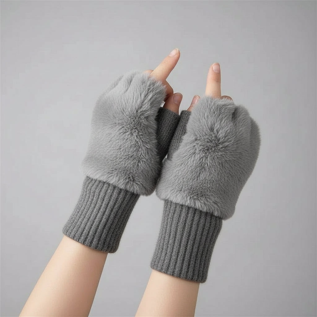 Gants Demi-Doigts Fashion VOLTHEA | Chaleur Douce & Style Hivernal