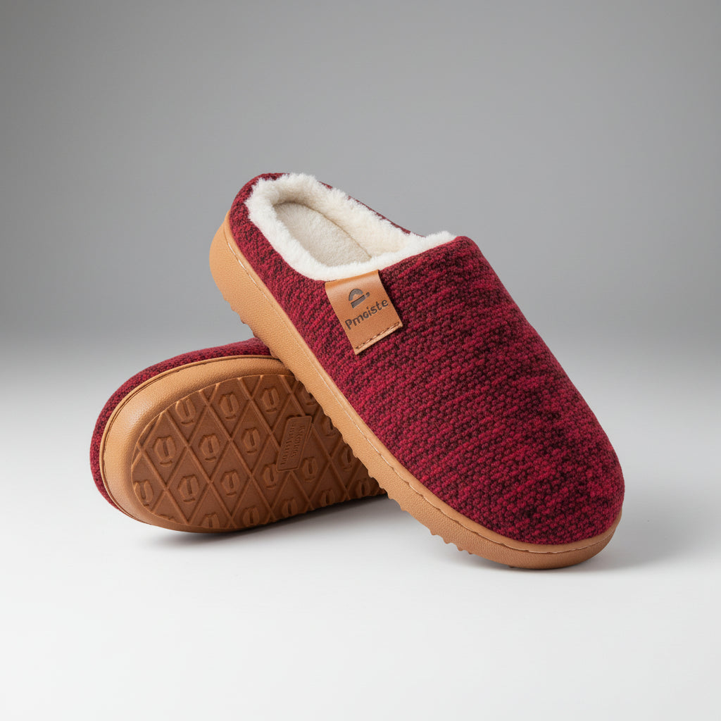 Pantoufles Femme Tricotées Mousse Mémoire de Forme VOLTHEA | Confort Sur Mesure