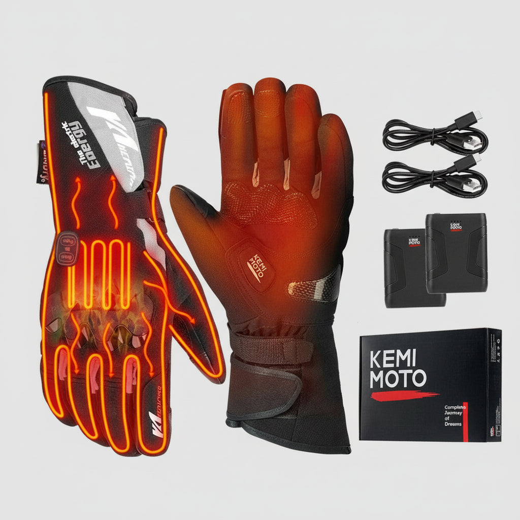 Gants Moto Chauffants Waterproof VOLTHEA | Chauffage Rechargeable & Thermiques