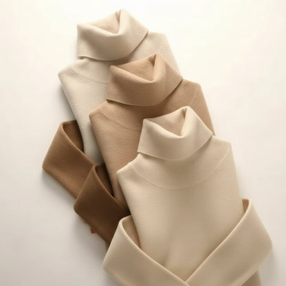 Pull Col Roulé Femme 100% Laine Mérinos VOLTHÉA™ | Ultra-Chaud ,Doux et Respirant