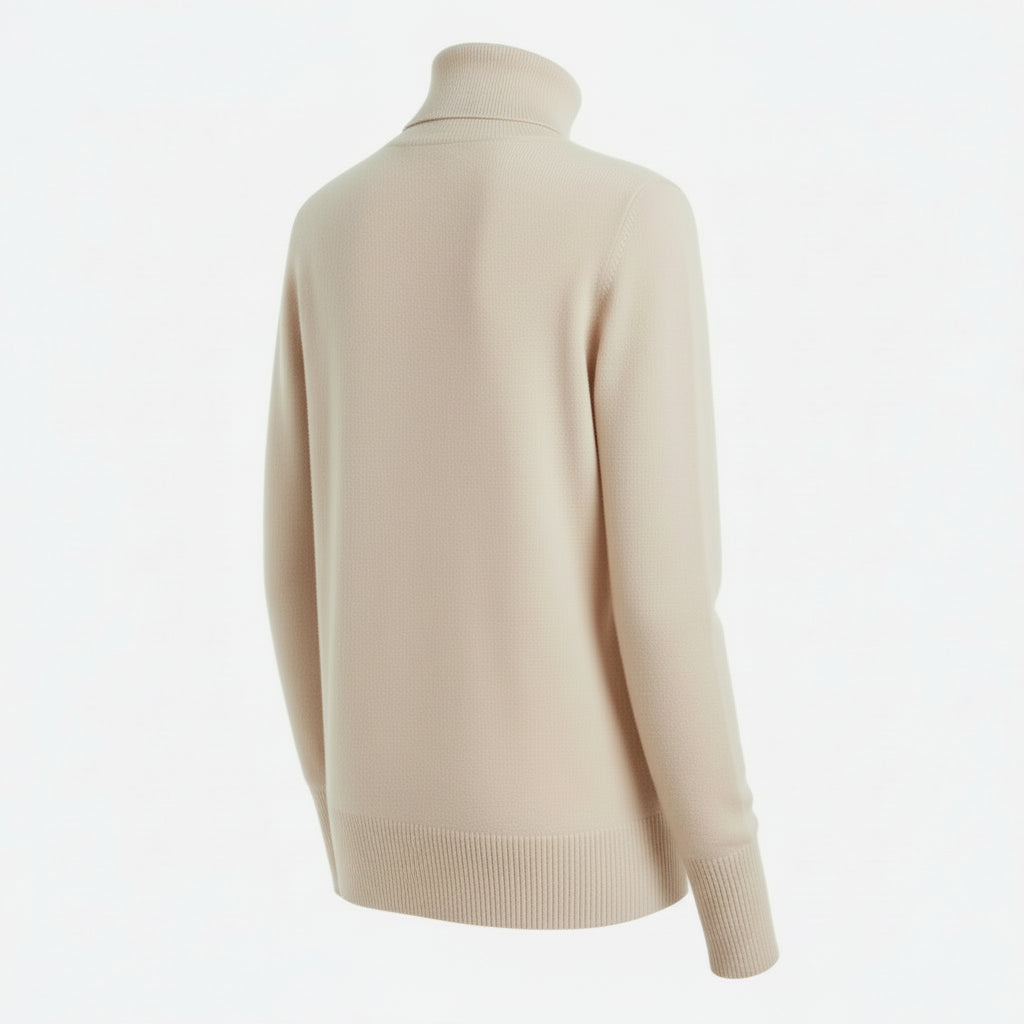 Pull Col Roulé Femme 100% Laine Mérinos VOLTHEA | Ultra-Chaud & Respirant