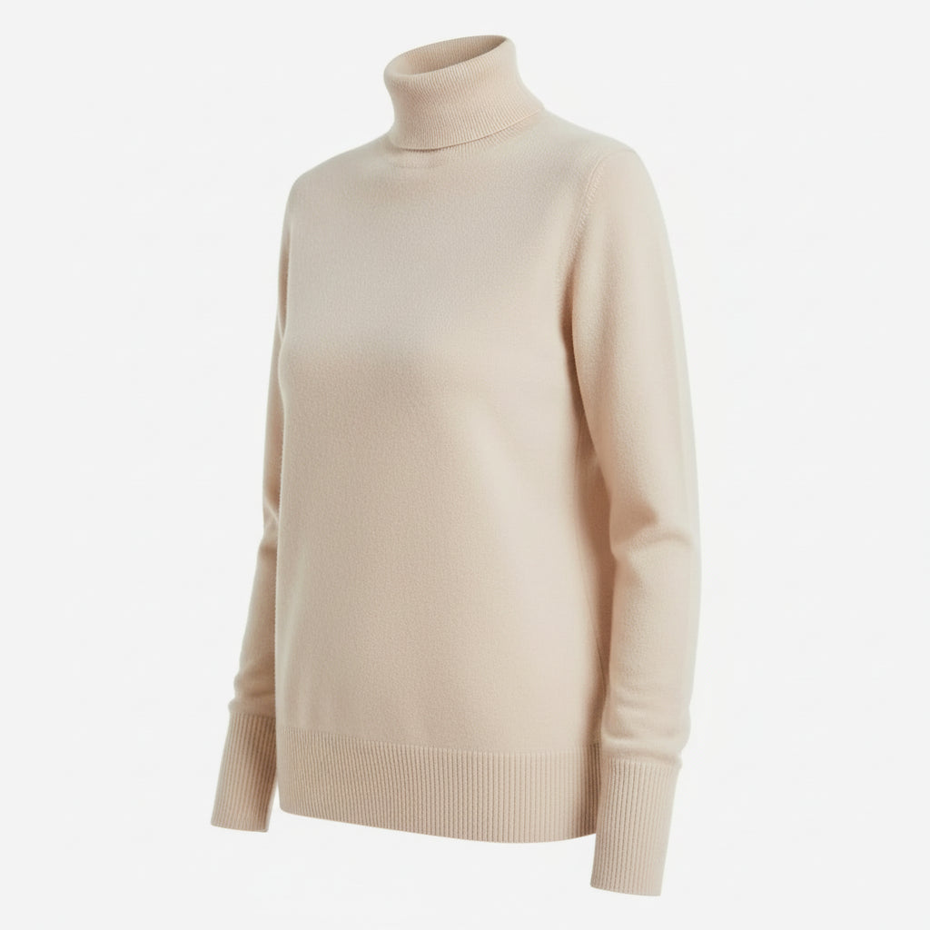Pull Col Roulé Femme 100% Laine Mérinos VOLTHEA | Ultra-Chaud & Respirant
