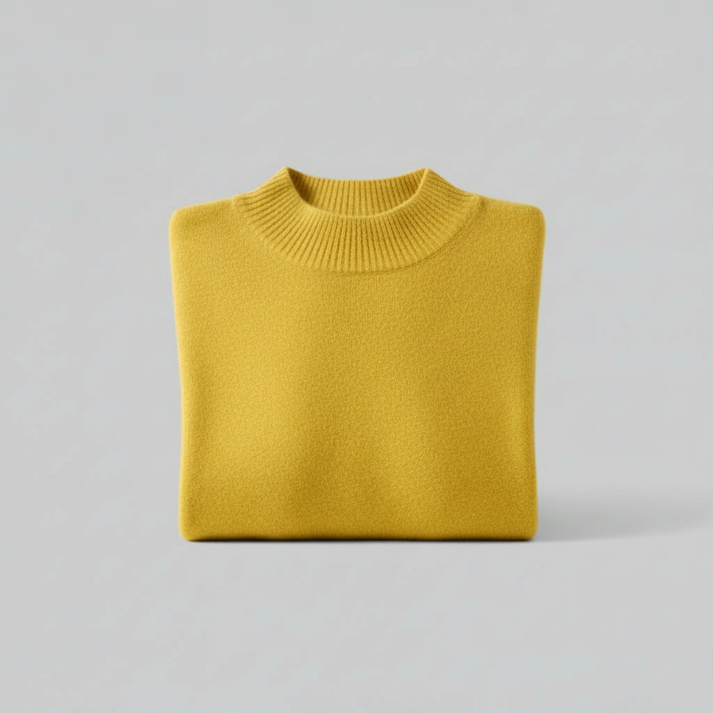 Pull Col-Roulé Femme Manches Longues VOLTHEA | Style Coréen Minimaliste