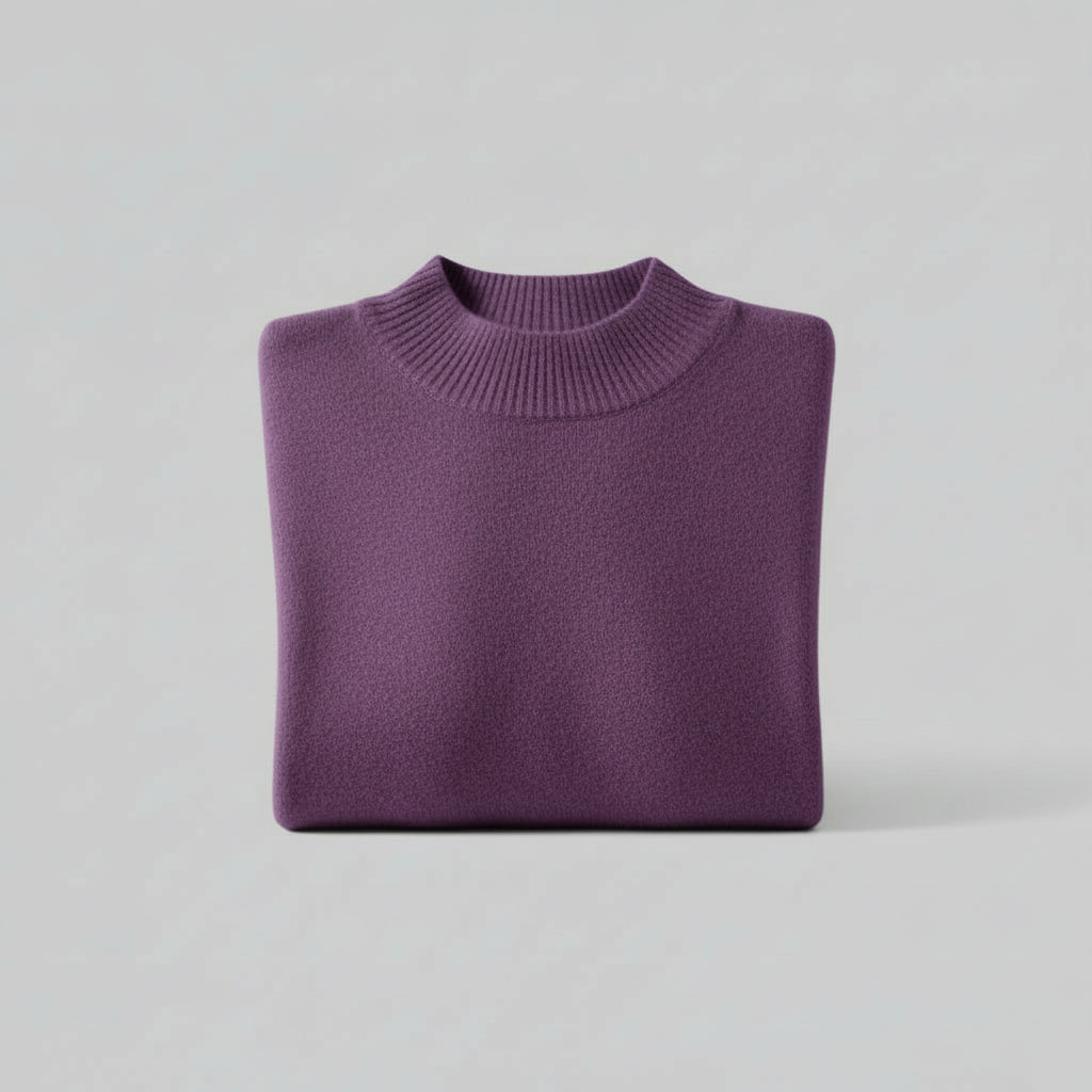 Pull Col-Roulé Femme Manches Longues VOLTHEA | Style Coréen Minimaliste