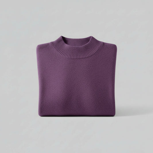 Pull Col-Roulé Femme à Manches Longues Maille Chaude | Style Coréen Minimaliste