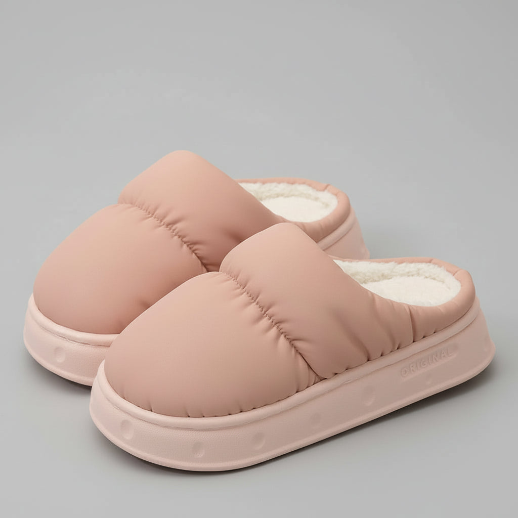 Pantoufles d’Hiver Doublure Peluche Chaude | Semelle Antidérapante