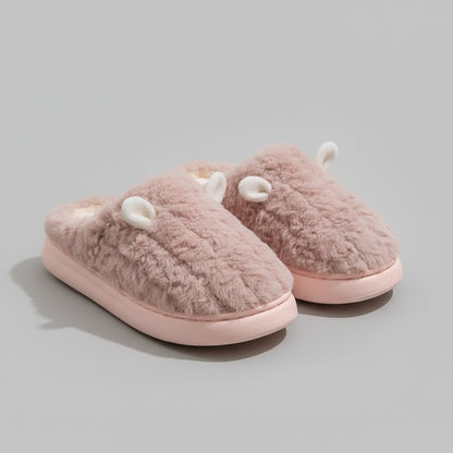 Pantoufles d’Hiver Femme Doublure Polaire Peluche Intérieur / Extérieur avec Semelle Antidérapante