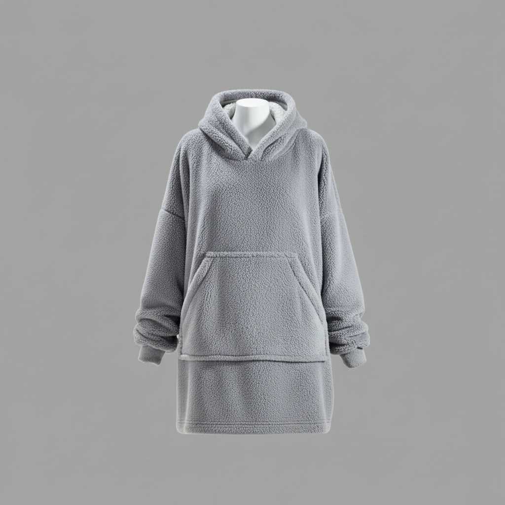 Hoodie Long Polaire Doublé Volthéa Ultra Chaud, Doux & Confort Hivernal