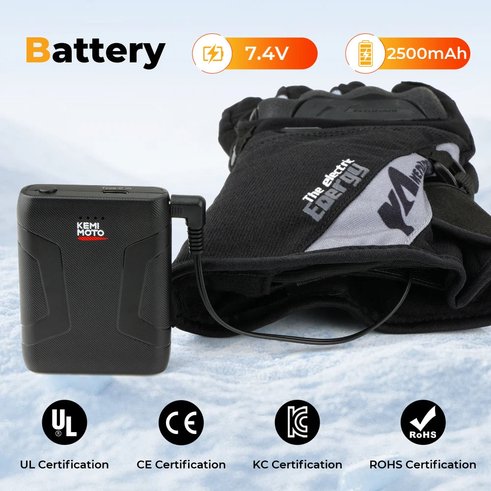 Gants Moto Chauffants Waterproof VOLTHEA | Chauffage Rechargeable & Thermiques