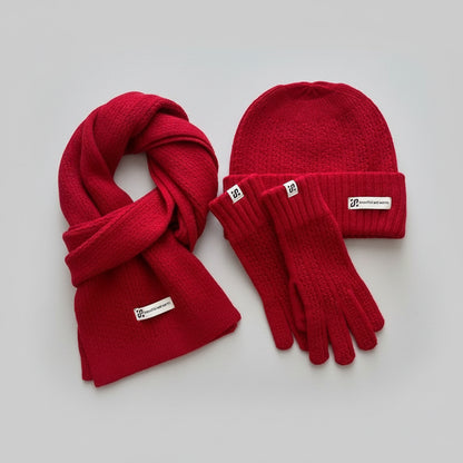 Pack 3 pièces en Laine Cachemire – Bonnet + Écharpe + Gants Volthea