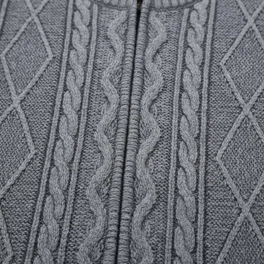Gilet Zippé Cachemire VOLTHEA | Chaud & Rembourré Hiver