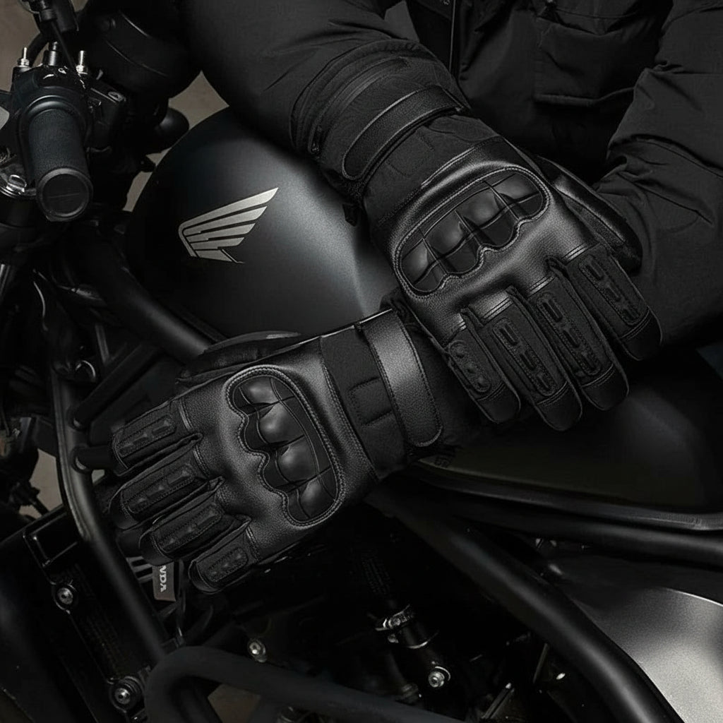 Gants Moto Chauffants Tactiques VOLTHEA | Hiver Antidérapants Moto & Vélo