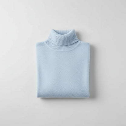 Pull en Cachemire Femme Col Roulé de Vison Maille Fine & Douce | Coupe Slim Chaude