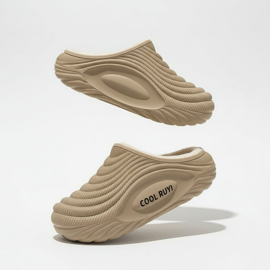 Pantoufles d’Hiver Imperméables Doublure Longue Peluche | Semelle Épaisse Antidérapante