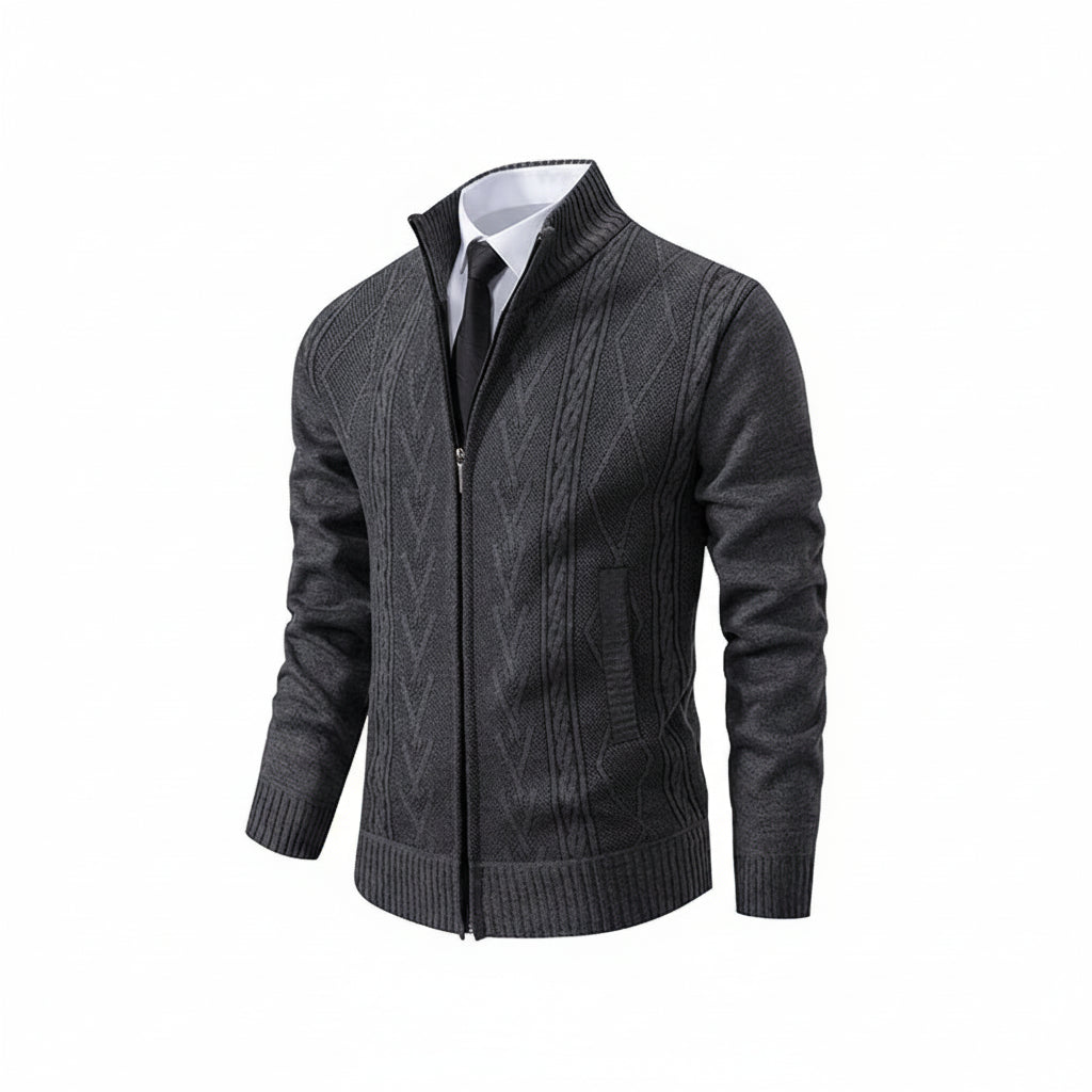 Gilet Zippé Cachemire VOLTHEA | Chaud & Rembourré Hiver
