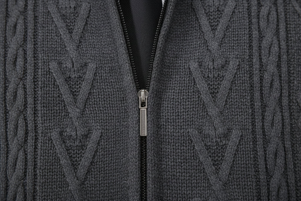 Gilet Zippé Cachemire VOLTHEA | Chaud & Rembourré Hiver