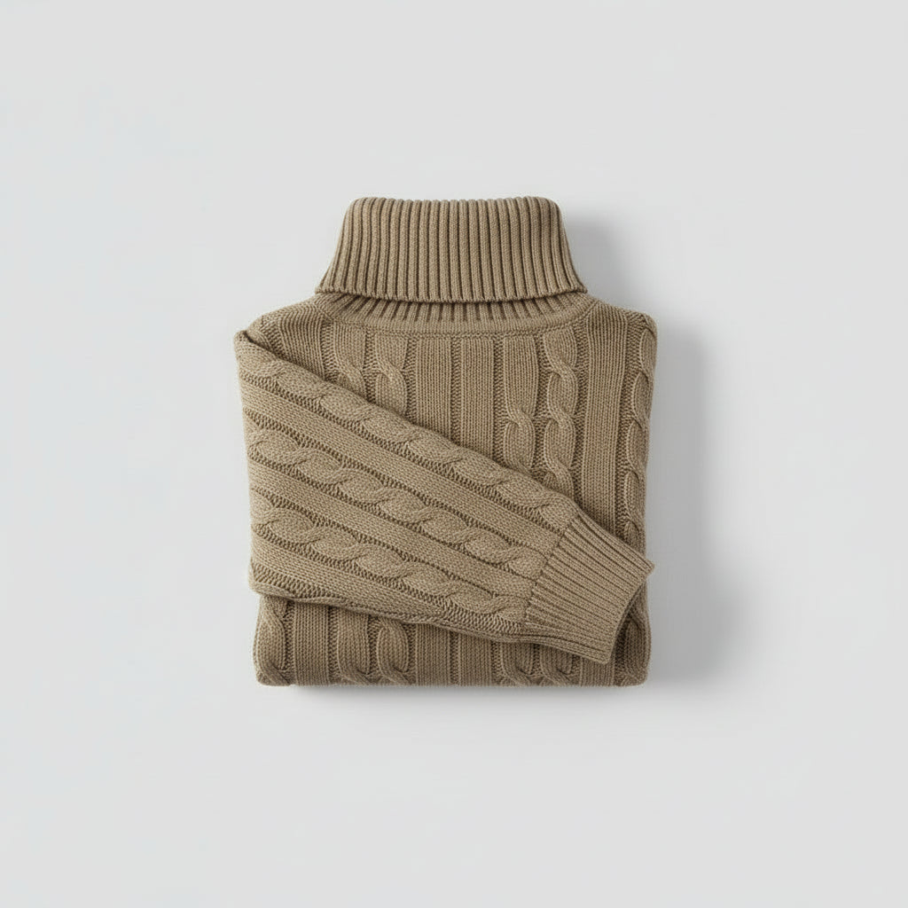 Pull Col Roulé Homme en Maille VOLTHEA | Style Casual & Élégant Automne-Hiver