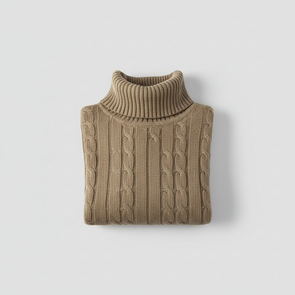 Pull Col Roulé Homme en Maille VOLTHEA | Style Casual & Élégant Automne-Hiver