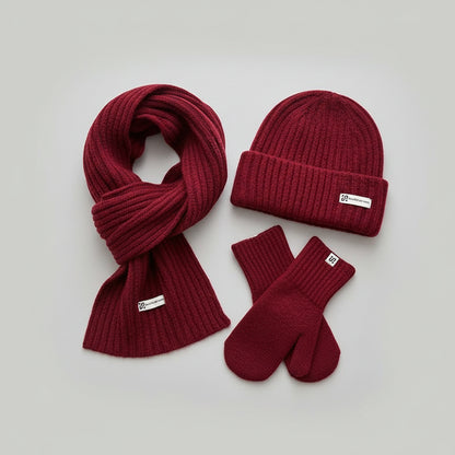 Pack 3 pièces en Laine Cachemire – Bonnet + Écharpe + Gants Volthea