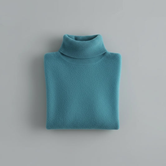 Pull en Cachemire Femme Col Roulé de Vison Maille Fine & Douce | Coupe Slim Chaude