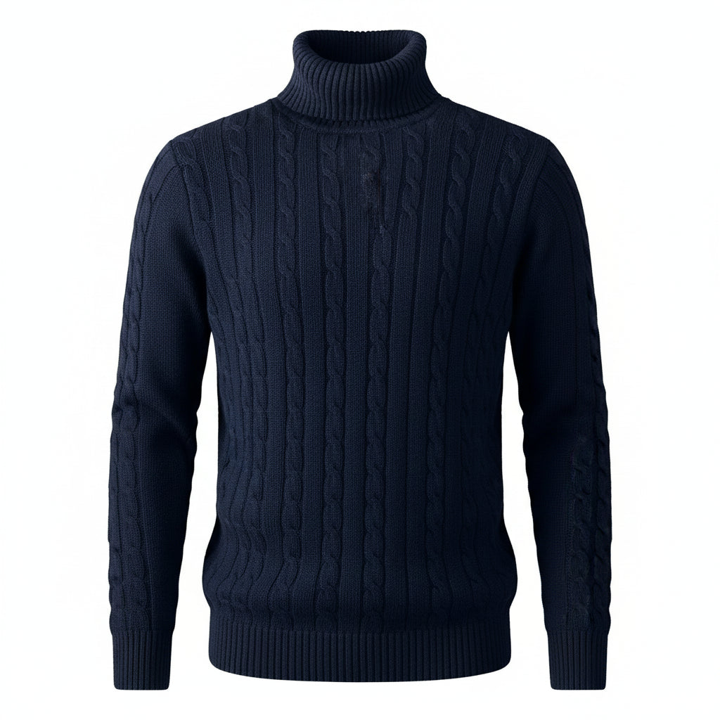 Pull Col Roulé Homme en Maille VOLTHEA | Style Casual & Élégant Automne-Hiver