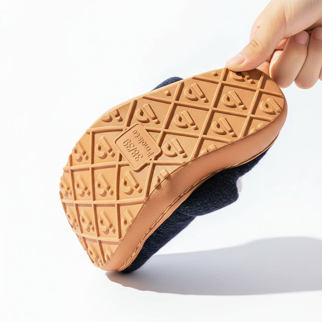 Pantoufles Femme Tricotées Douces Mousse à Mémoire de Forme