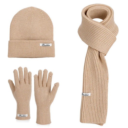 Ensemble Hiver 3 Pièces Volthéa™ Bonnet, Écharpe & Gants