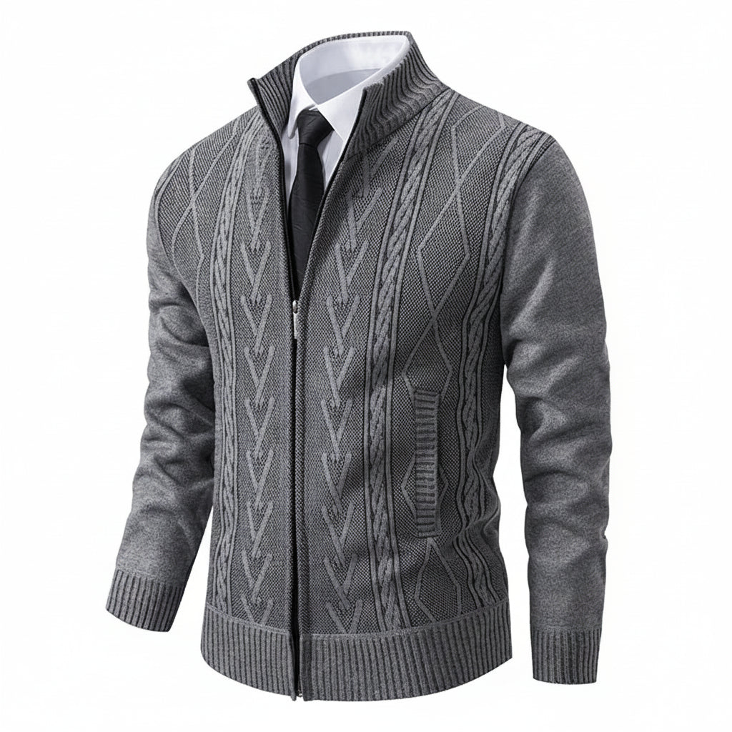 Gilet Zippé Cachemire VOLTHEA | Chaud & Rembourré Hiver