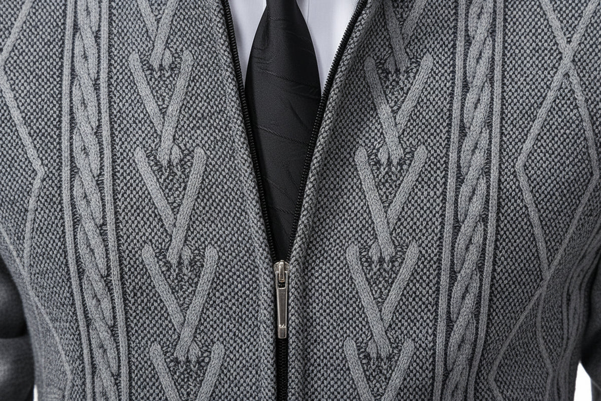 Gilet Zippé Cachemire VOLTHEA | Chaud & Rembourré Hiver