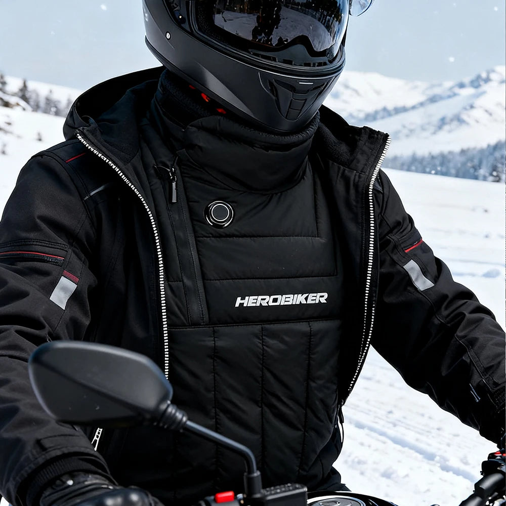Chauffe-Cou Moto & Cyclisme Hiver VOLTHEA | Coupe-Vent & Protection Poitrine