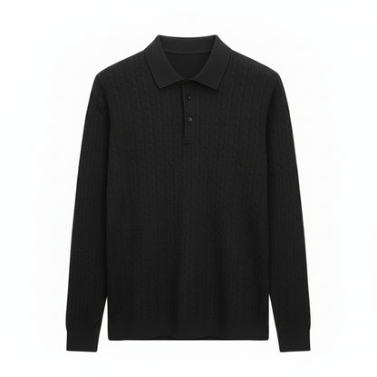 Pull-Polo manche longue en laine pull à boutons, col en v, vêtements d'extérieur Collection Automne et Hiver VOLTHEA