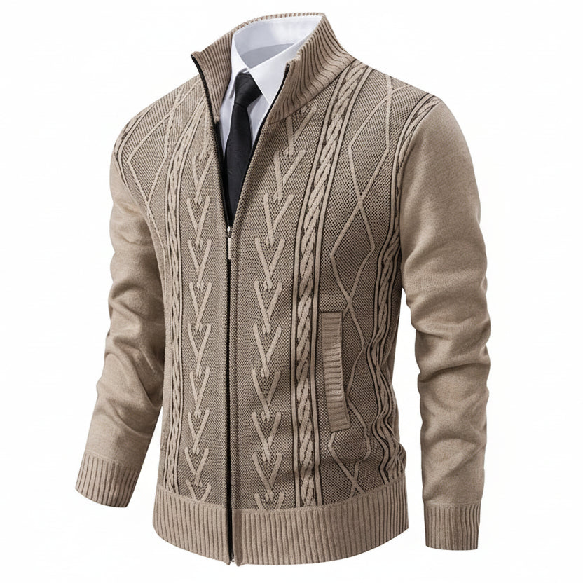 Gilet Zippé Cachemire VOLTHEA | Chaud & Rembourré Hiver