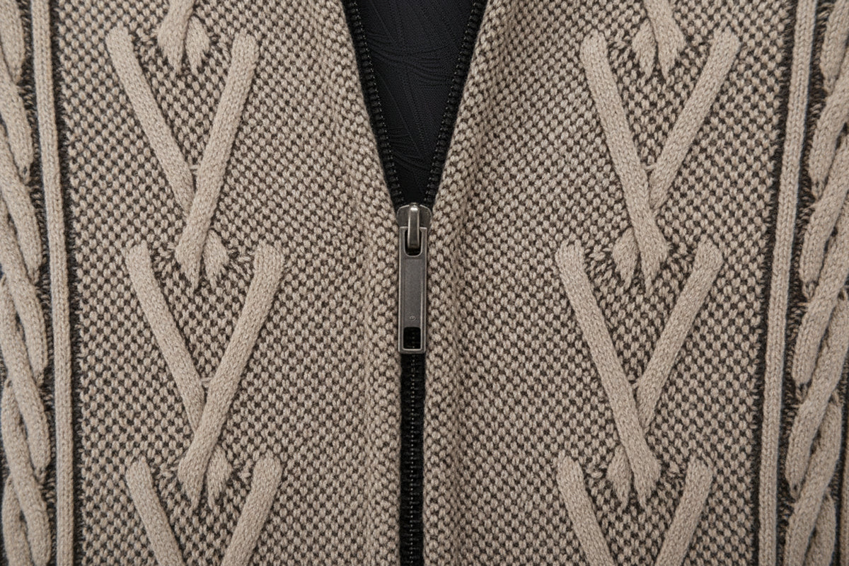 Gilet Zippé Cachemire VOLTHEA | Chaud & Rembourré Hiver